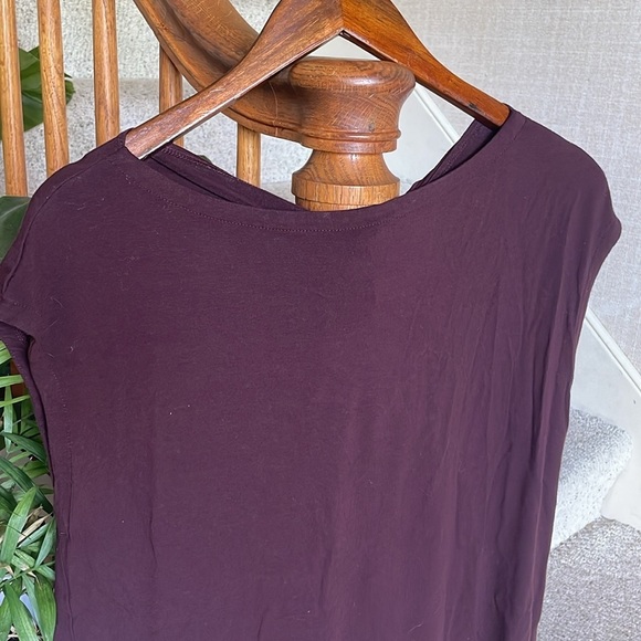 Eileen Fisher Purple Sleeveless Flowy Boho Tunic Dress - Picture 3 of 9